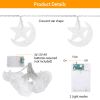 LED Star Moon IP43 Waterproof String Lights 2 Light Modes Battery Powered Decorative Light for Ramadan Christmas Wedding Party Home Patio Multi-color