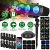 2 In 1 Holiday Projector Light Projection Lamp Indoor Outdoor with 10-Color Ocean Wave 10 HD Slides 3 Bases Remote Control for New Year Valentine\'s D