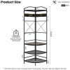 Modern Corner Entryway Hall Tree Shoe Storage Bench Coat Rack
