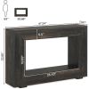 Modern Farmhouse 47-inch Long Sofa Table in Dark Grey Black Wood Finish