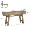 63-inch Modern Farmhouse Narrow Console Accent Sofa Table in Grey Wood Finish