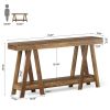 70-inch Farmhouse Style Entryway Console Sofa Table in Natural Wood Finish