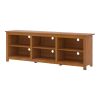 Farmhouse TV Stand in Wood Finish - for TVs up to 70-inch