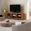 Farmhouse TV Stand in Wood Finish - for TVs up to 70-inch