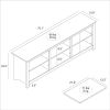 Farmhouse TV Stand in Wood Finish - for TVs up to 70-inch