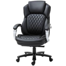 Big and Tall Diamond Stitching Executive Adjustable Height Office Chair (Color: Black)