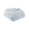 3-Piece Blue Pompom Microfiber Hypoallergenic Comforter Set