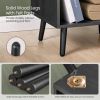 Mid-Century Farmhouse 1-Drawer Nightstand with Open Shelf Wood Finish