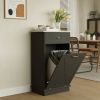 Trash Can Cabinet in Wood Finish - Accommodates 10-Gallon Trash Bin