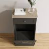 Trash Can Cabinet in Wood Finish - Accommodates 10-Gallon Trash Bin