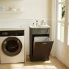 Trash Can Cabinet in Wood Finish - Accommodates 10-Gallon Trash Bin