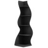 Modern 5 Shelf Corner Bookcase in Wood Finish