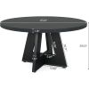 Modern Farmhouse 47-inch Round Kitchen Dining Table in Wood Finish