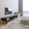 Mid-Century Modern Style TV Stand in Wood Finish - for TVs up to 65-inch