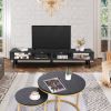 Mid-Century Modern Style TV Stand in Wood Finish - for TVs up to 65-inch
