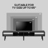 Mid-Century Modern Style TV Stand in Wood Finish - for TVs up to 65-inch