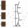 Tall Modern 6-Shelf Indoor Plant Stand Shelving Unit