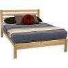 Solid Wood Platform Bed Frame with Slatted Headboard - Made in USA