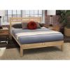 Solid Wood Platform Bed Frame with Slatted Headboard - Made in USA