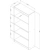 Four Shelf Eco-Friendly Bookcase