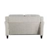 Modern Upholstered Loveseat Sofa in Microfiber with Button Tufted Cushions