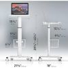 Hospital Style Mobile Stand-Up Computer Desk Portable Workstation