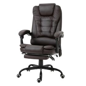 7 Mode Vibrating High Back Executive Massage Adjustable Office Chair (Color: Espresso)