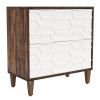 Modern Wood 2 Drawer Filing Cabinet Printer Stand