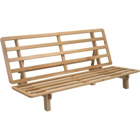 Solid Wood Futon Sofa Bed Frame - Made in the USA (size: Full)