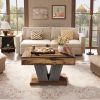 Square Farmhouse Coffee Table in Wood Finish
