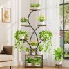 ModernTall Indoor Plant Stand Display Shelf with Grow Lights