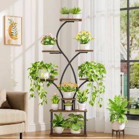 ModernTall Indoor Plant Stand Display Shelf with Grow Lights (size: 62")