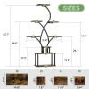 ModernTall Indoor Plant Stand Display Shelf with Grow Lights