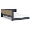Wooden Corner Storage Bed with Bookcase Headboard and USB Ports