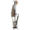 Metal Entryway Coat Rack Hall Tree with Umbrella Stand