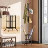 Metal Entryway Coat Rack Hall Tree with Umbrella Stand