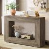 Modern Farmhouse 47-inch Long Entryway / Console Table in Wood Finish