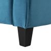 Modern 3-Seater Upholstered Sofa in Microfiber with Button Tufted Cushions