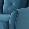 Modern 3-Seater Upholstered Sofa in Microfiber with Button Tufted Cushions