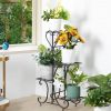 Elegant Metal 4-Shelf Plant Stand