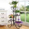 Elegant Metal 4-Shelf Plant Stand