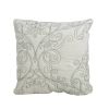 Antique White Damask Embroidered 4 Piece Oversized Bedspread Set