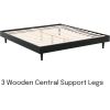 Mid-Century Modern Platform Bed Frame in Black Wood Finish
