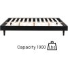 Mid-Century Modern Platform Bed Frame in Black Wood Finish