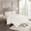 100-Percent Cotton Chenille Bedspread with Fringe Hem in Off-White