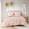 3-Piece Pink Pompom Microfiber Comforter Set