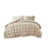 Beige Velvety Soft Down Alternative Comforter Set
