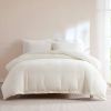 3-Piece Off White Boucle Duvet Cover Set