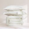 3-Piece Off White Boucle Duvet Cover Set