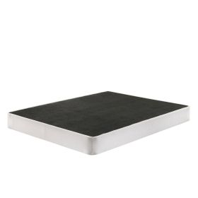8-inch Metal Frame Box-Spring Mattress Foundation with Cover (size: King)